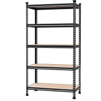 Workpro 5Tier Metal Storage Shelving Unit 36 W X 18 D X 72 H Adjustable Storage Rack Heavy Duty Shelf With Particle Boa