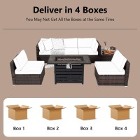 Tangkula 7-Piece Outdoor Patio Furniture Set With 42