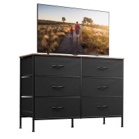 Wlive Wide Dresser With 6 Drawers, Tv Stand For 50