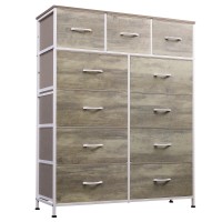 Wlive Tall Dresser For Bedroom Fabric Dresser Storage Tower Dresser Chest Of Drawers Organizer Unit With 11 Drawers Storage