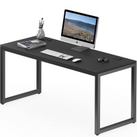 Shw Home Office 55Inch Large Computer Desk 24 Deep Black