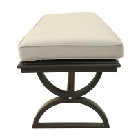 Outdoor Aluminum Bench With Cushion Chocolate Silksand Dollar(D0102H7C6Dx)