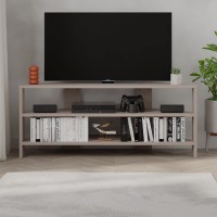 Jv Home Thales Stylish Corner Tv Stand Entertainment Unit | Tv Cabinet | Meuble Tv For Living Room, Bedroom Suitable Up To 50??Tvs (Light Mocha)