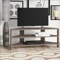 Jv Home Thales Stylish Corner Tv Stand Entertainment Unit | Tv Cabinet | Meuble Tv For Living Room, Bedroom Suitable Up To 50??Tvs (Light Mocha)