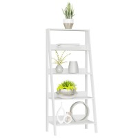 Madesa 5-Tier Ladder Shelf With Storage Space, Free Standing Bookshelf, Wood, 15