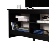 Madesa Tv Stand With 6 Shelves And Cable Management, For Tvs Up To 75 Inches, Wood Tv Bench, 23??H X 14