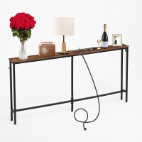 Sucrsixbro Console Table With Charging Station, 70.9