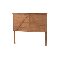 Baxton Studio Yorick Classic and Traditional Ash Walnut Finished Wood Queen Size Headboard