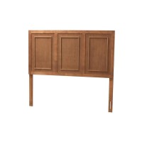 Baxton Studio Giordano Classic and Traditional Ash Walnut Finished Wood Full Size Headboard