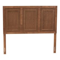 Baxton Studio Giordano Classic and Traditional Ash Walnut Finished Wood Queen Size Headboard