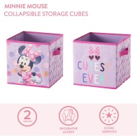 Idea Nuova Disney Minnie Mouse Set Of Two Spacious Collapsible Storage Cubes, 10