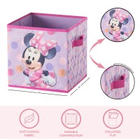 Idea Nuova Disney Minnie Mouse Set Of Two Spacious Collapsible Storage Cubes, 10