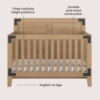 Child Craft Lucas 4-In-1 Convertible Crib, Baby Crib Converts To Day Bed, Toddler Bed And Full Size Bed, 3 Adjustable Mattress Positions, Non-Toxic, Baby Safe Finish (Nutmeg)