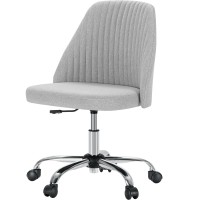 Mcq Office Desk Chair Modern Cute Rolling Vanity Swivel Task Chairs With Wheels Comfortable Back Seat Armless For Home Bedroo