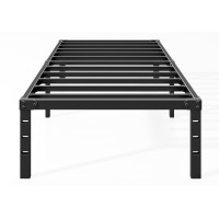 Hafenpo 18 Inch Twin Bed Frame - Durable Platform Bed Frame Non-Slip Metal Bed Frame No Box Spring Needed Heavy Duty Twin Size Bed Frame Easy Assembly Strong Bearing Capacity