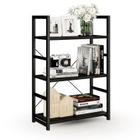 Numenn 3 Tier Bookshelf Bookcase Shelf Storage Organizer Modern Book Shelf For Bedroom Living Room And Home Office Black