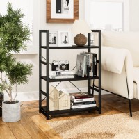 Numenn 3 Tier Bookshelf Bookcase Shelf Storage Organizer Modern Book Shelf For Bedroom Living Room And Home Office Black