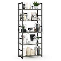 Numenn 5 Tier Bookshelf Tall Bookcase Shelf Storage Organizer Modern Book Shelf For Bedroom Living Room And Home Office Dark