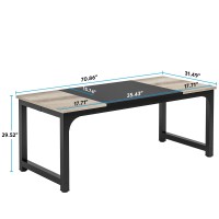 Tribesigns Modern Computer Desk 708 X 315 Inch Large Office Desk Computer Table Study Writing Desk Workstation For Home Offic