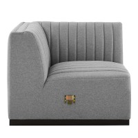 Conjure Channel Tufted Upholstered Fabric Right Corner Chair