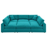 Commix Down Filled Overstuffed 6Piece Sectional Sofa