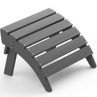 Serwall Folding Adirondack Ottoman For Adirondack Chair Noassembly Weather Resistance Outdoor Footstool High Impact Polystyre