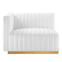 Conjure Channel Tufted Performance Velvet LeftArm Chair