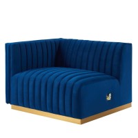 Conjure Channel Tufted Performance Velvet LeftArm Chair