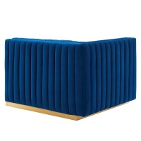 Conjure Channel Tufted Performance Velvet LeftArm Chair