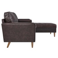 Valour 98 Leather Sectional Sofa