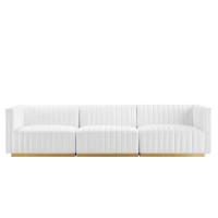 Conjure Channel Tufted Performance Velvet Sofa