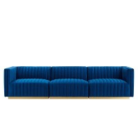 Conjure Channel Tufted Performance Velvet Sofa