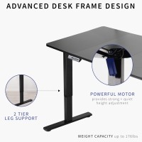 Vivo Electric Height Adjustable 71 X 36 Inch Memory Stand Up Desk, Extra Deep White Table Top, White Frame, Standing Workstation With Preset Controller, 1B Series, Desk-Kit-1W7W-36