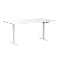 Vivo Electric Height Adjustable 71 X 36 Inch Memory Stand Up Desk, Extra Deep White Table Top, White Frame, Standing Workstation With Preset Controller, 1B Series, Desk-Kit-1W7W-36