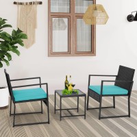 Fdw 3 Piece Outdoor Bistro Set Patio Furniture Sets Wicker Patio Chairs Rattan Outdoor Furniture For Backyard Porch Poolside Law