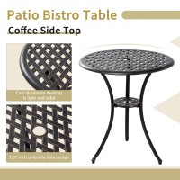 Withniture 3 Piece Patio Bistro Set Outdoor Bistro Table Set Anti Rust Bistro Table And Chairs Wumbrella Hole Durable Patio Se