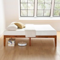 Mellow Naturalista Classic 16 Inch Solid Wood Platform Bed With Wooden Slats Cherry Twin