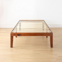 Mellow Naturalista Classic 16 Inch Solid Wood Platform Bed With Wooden Slats Cherry Twin