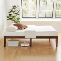 Mellow Naturalista Classic 16 Inch Solid Wood Platform Bed With Wooden Slats Espresso Queen