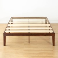 Mellow Naturalista Classic 16 Inch Solid Wood Platform Bed With Wooden Slats Espresso Queen