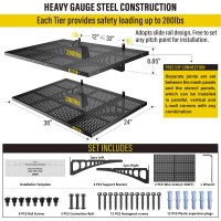 Aecxm 2Pack2X3Ft Garage Storage Wall Garage Shelves Garage Storage Rack Garage Shelves Heavy Duty Sturdy Wall Shelves Black