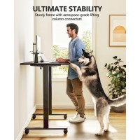 Banti Standing Desk, 55 X 24 Inch Electric Stand Up Height Adjustable Home Office Table, Sit Stand Desk With Splice Board, Black