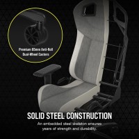 Corsair T3 Rush (2023) Gaming Chair, One Size, Gray And White