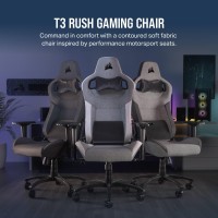 Corsair T3 Rush (2023) Gaming Chair, One Size, Gray And Charcoal