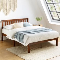 Mellow Marley 14 Inch Solid Wood Platform Bed With Paneled Headboard Espresso Full