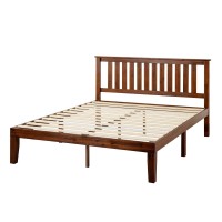 Mellow Marley 14 Inch Solid Wood Platform Bed With Paneled Headboard Espresso Queen