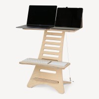 Humbleworks. Stan-1 Dual Laptop, Standing Desk For Dual Laptop Screens, Sit Stand Workstation, Height Adjustable Standing Desk Converter For Home And Office.