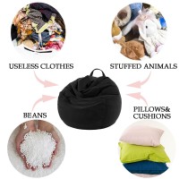 Lpmoera Stuffed Animal Storage Bean Bag Chair Cover No Filler For Kids And Adultspets Dogscats Lazy Bedssoft Premium Cordur