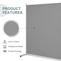 Rantila Single Large Panel Room Divider Privacy Screen For Office Partition Separators Freestanding Divider 71W X 71H Gr