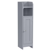 Vasagle Small Bathroom Storage Corner Floor Cabinet With Door And Shelves Bathroom Storage Organizer Narrow Bathroom Toilet Pa